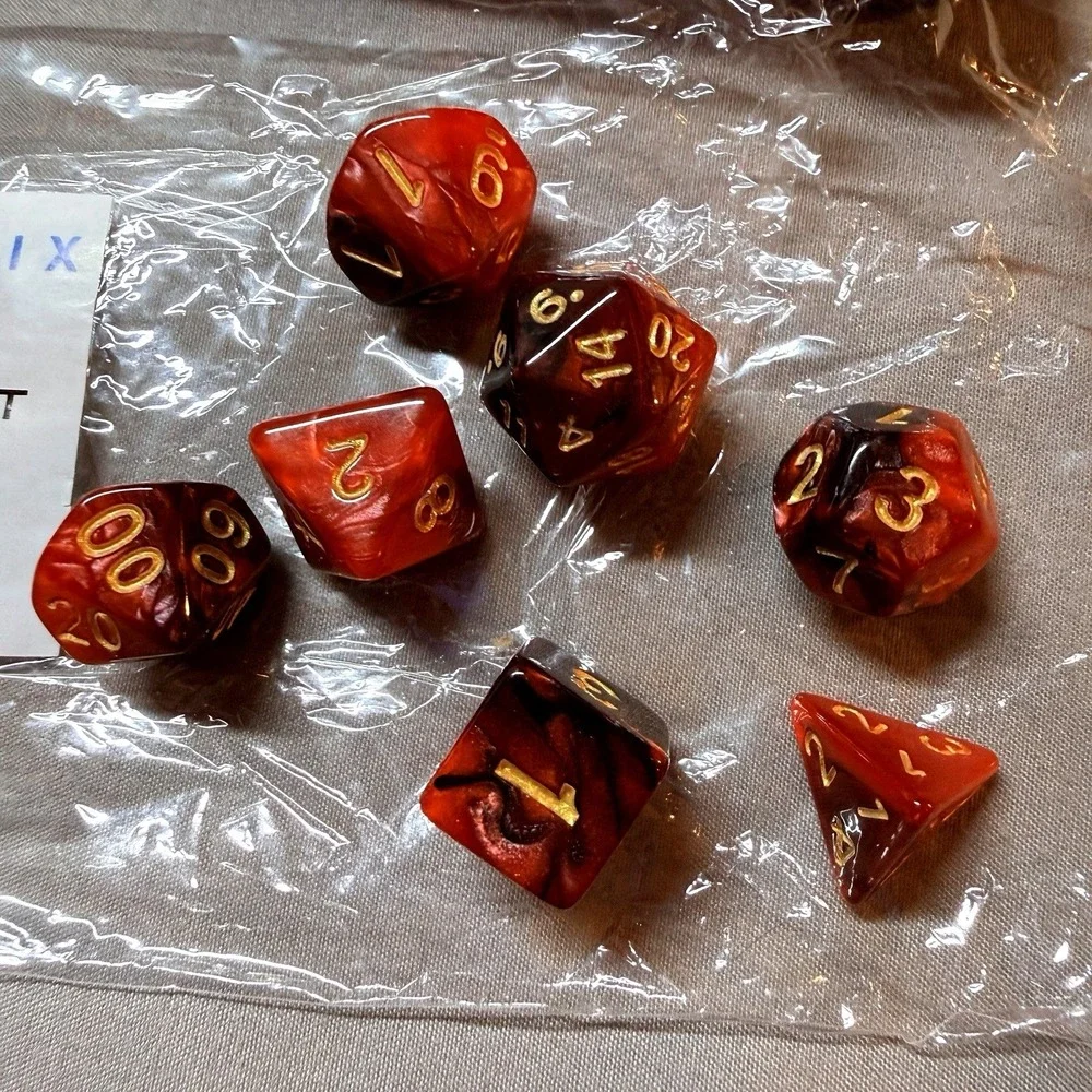 Casematix Dice Rolling Mat Scroll & Dice Set Dragon Eye Iridescent Snakeskin NEW